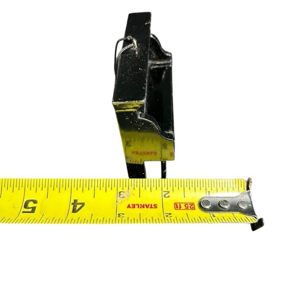 Classic Black Piano Christmas Ornament Upright Key Cover Opens Closes Holiday - Picture 8 of 10